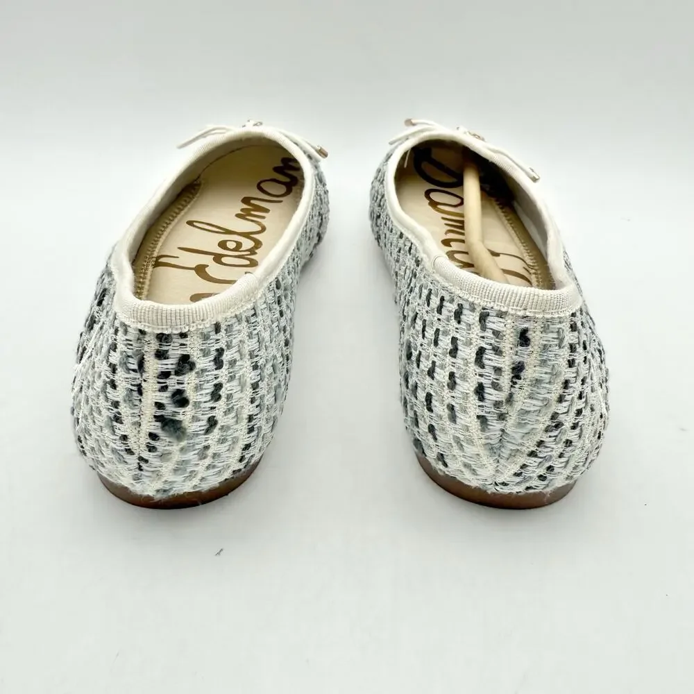 Sam Edelman Kids Felicia Ballet Flats US 2 M EU 33.5 Taupe Vegan Fabric NIB